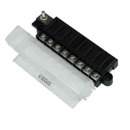 Egis Mobile Electric RT Fuse Block - 8 Circuit with Cover for Automotive and Marine Use