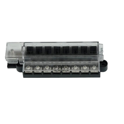 Egis Mobile Electric RT Fuse Block - 8 Circuit with Cover for Automotive and Marine Use