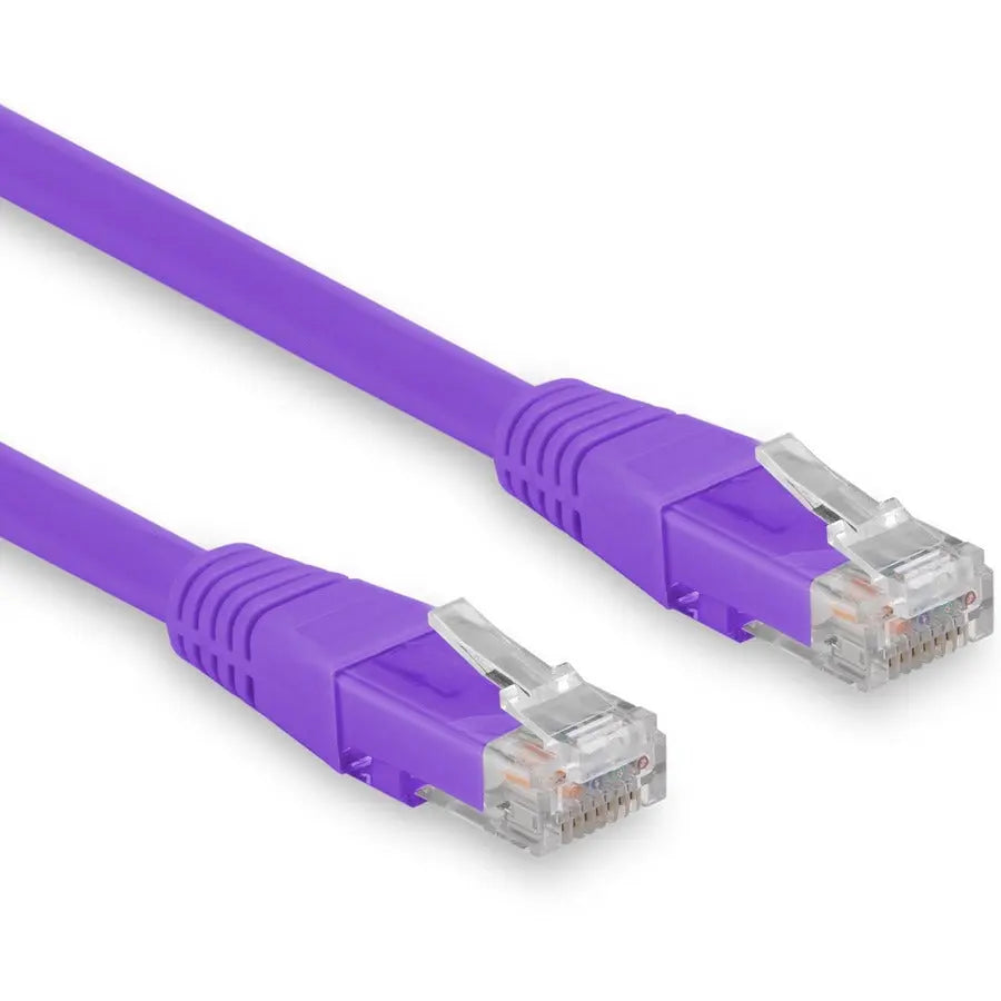 Rocstor Cat.6 UTP Patch Network Cable – Purple, Copper, 10 ft for Reliable Data Transmission