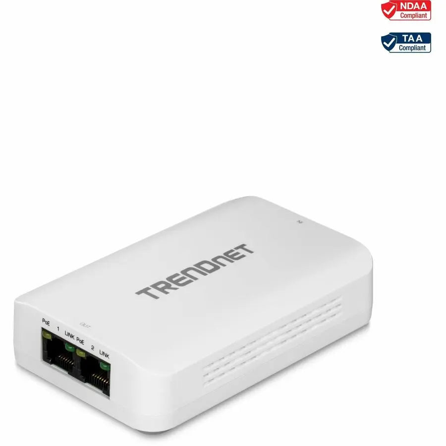 TRENDnet TPE-BE200 2-Port Gigabit PoE++ Extender for Ethernet Networks