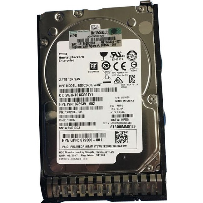 HPE 2.4TB SAS Hot-Plug 2.5-inch Internal Hard Drive - High-Speed Reliable Storage
