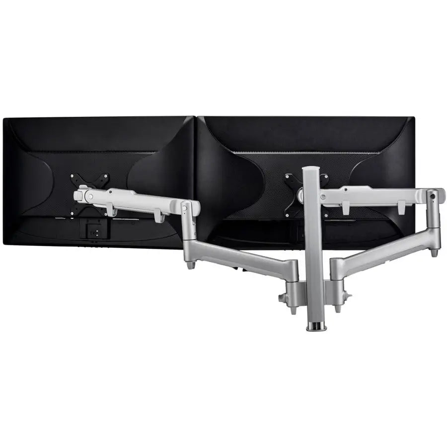 Atdec AWMS-2-D40-F-S Desk Mount for 34-inch Monitors with Cable Management, Silver