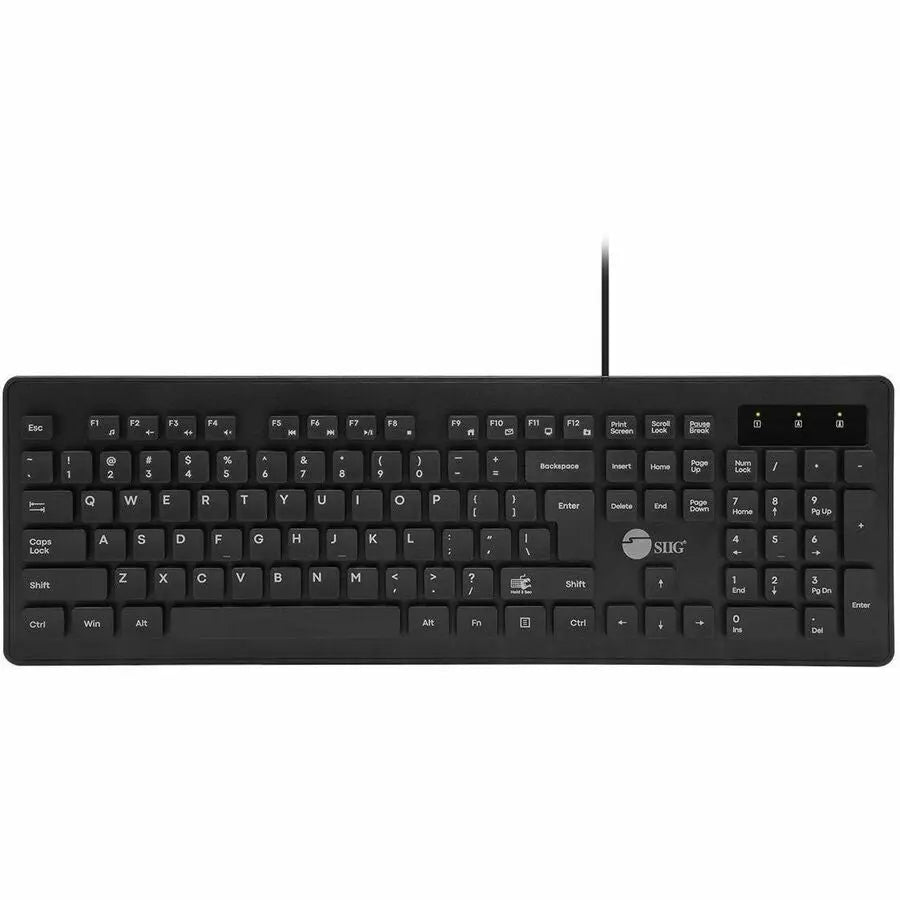 SIIG Waterproof & Dustproof USB Multimedia Keyboard JK-US0U11-S1