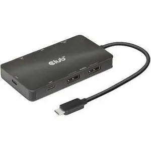 Club 3D CSV-1598 USB Gen2 Type-C to Dual DisplayPort 4K60Hz 7-in-1 Portable Dock