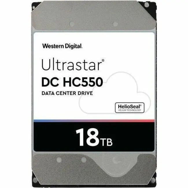 Western Digital Ultrastar DC HC550 WUH721818AL5204 18TB Internal 3.5-Inch Hard Drive for Data Centers