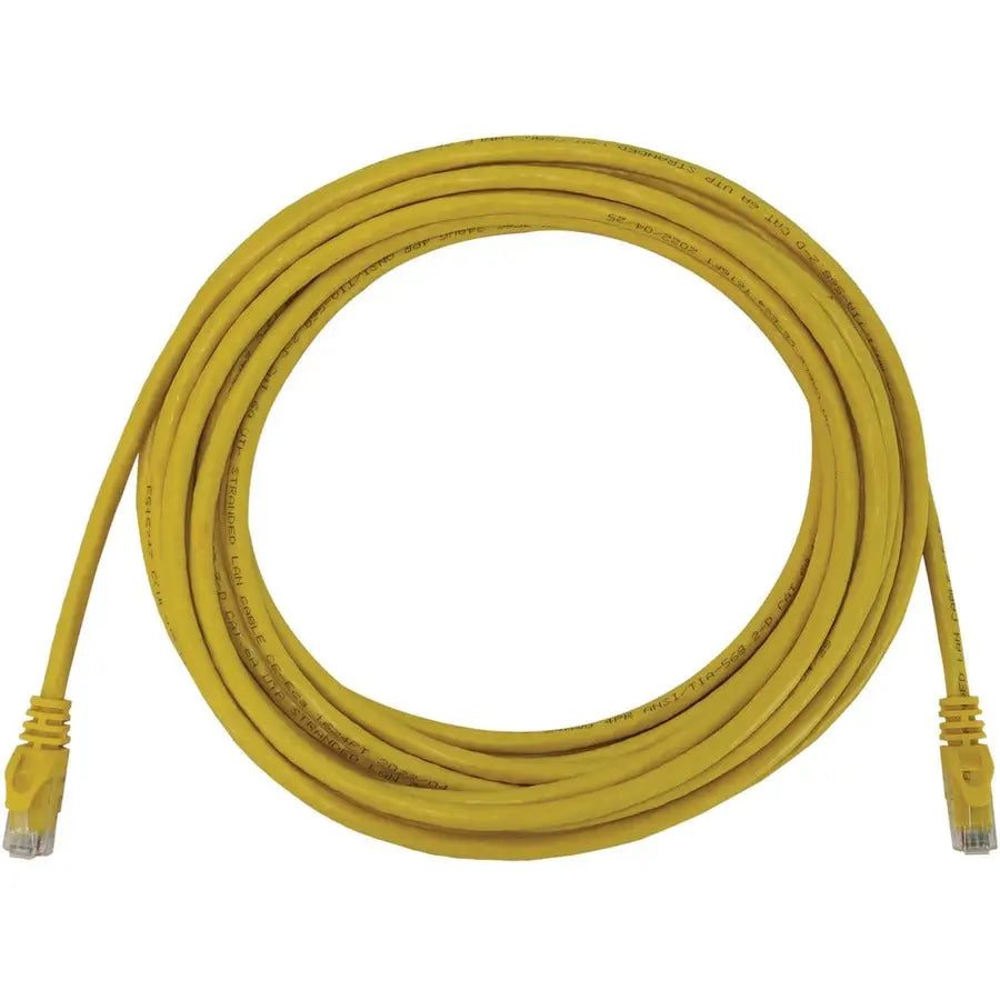 Eaton Tripp Lite Series N261-025-YW 25 ft Cat6a UTP Ethernet Cable with Snagless RJ45 Connectors and PoE Support