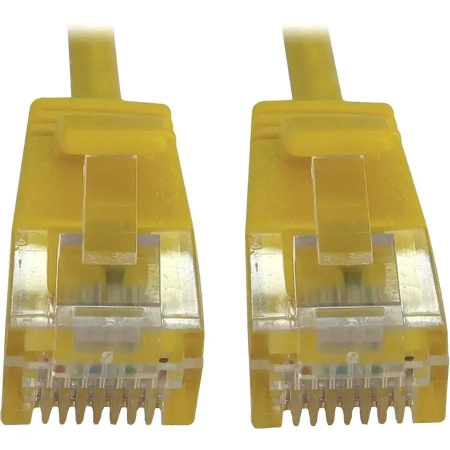 Eaton Tripp Lite Series Cat6a 10G UTP Ethernet Cable, 25 ft, Yellow - High-Speed Network Patch Cord with PoE Support and Slim Design by Eaton Corporation