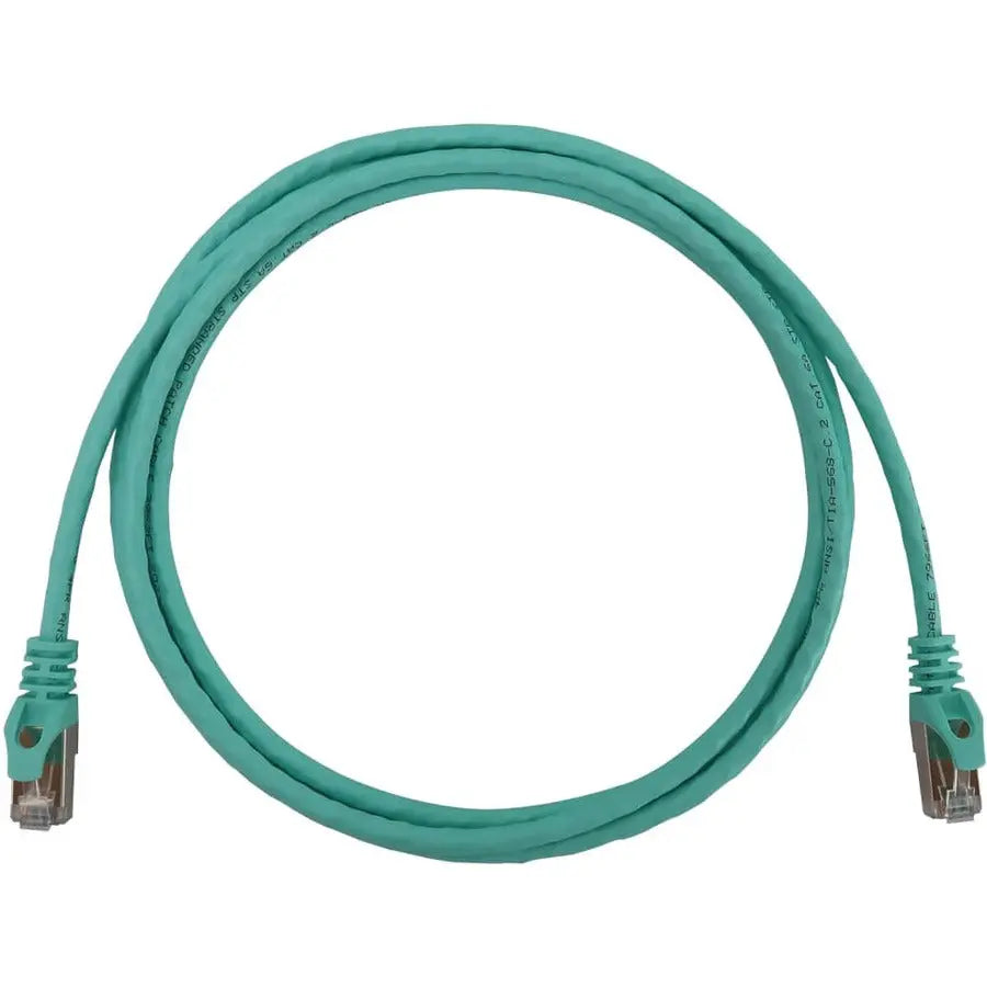 Eaton Tripp Lite Series N262-S05-AQ Cat6a STP Patch Network Cable – 10 Gbps, Slim Design, Aqua Jacket, PoE Support