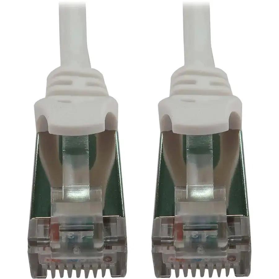 Eaton Corporation Tripp Lite N262-S15-WH Cat6a 10G Shielded Slim Ethernet Cable, 15 ft, White by Eaton Corporation