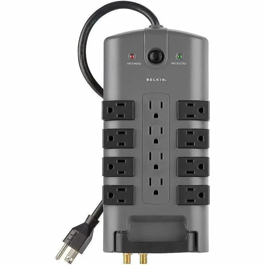 Belkin 12-Outlets Surge Protector with 4320 Joules, Pivoting Outlets and 8 ft Heavy-Duty Power Cord by Belkin International, Inc