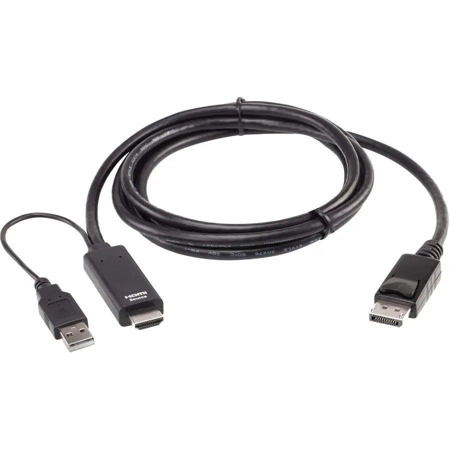 ATEN True 4K HDMI to DisplayPort Cable (1.8M) - Supports 4096 x 2160 @ 60Hz for High-Resolution Video Conversion
