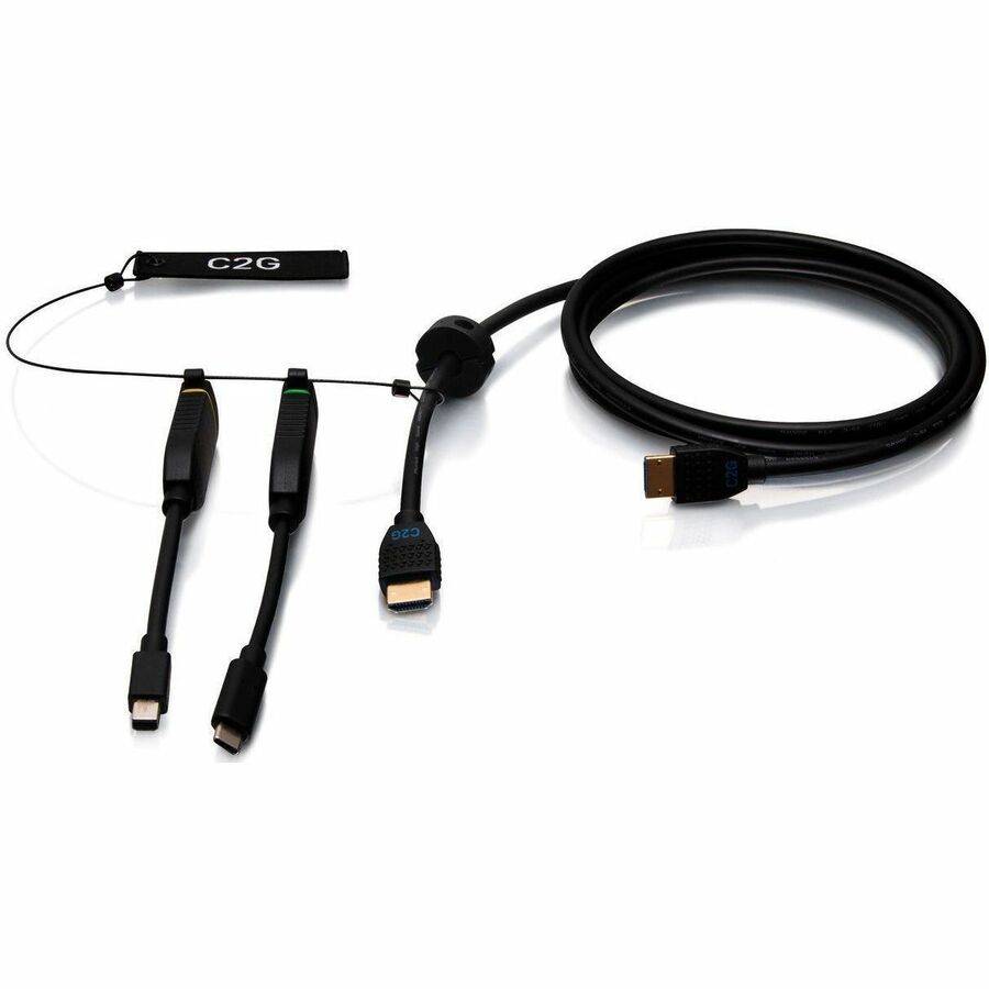Legrand Group C2G 6ft Premium HDMI Dongle Ring with USB-C & DisplayPort Adapters