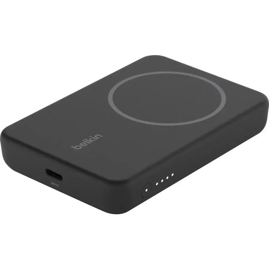 Belkin BoostCharge Magnetic Wireless Power Bank 5K + Stand - Compact 5000mAh Portable Charger with MagSafe and Kickstand for iPhone Devices by Belkin International, Inc