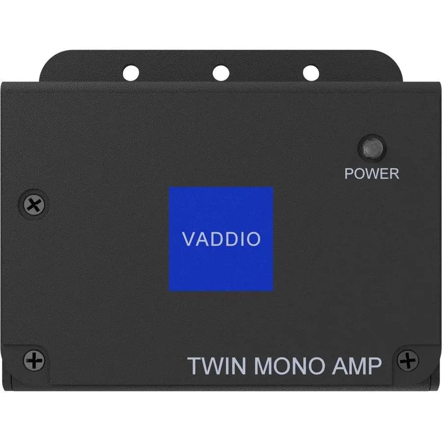 Vaddio Twin Mono AMP Part Number 999-9995-330 | 2-Channel 30W All-Metal Audio Amplifier for Conference Rooms and Collaboration Spaces