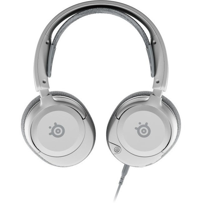 SteelSeries Arctis Nova 1P Gaming Headset - White, Versatile Compatibility with Noise-Canceling Microphone