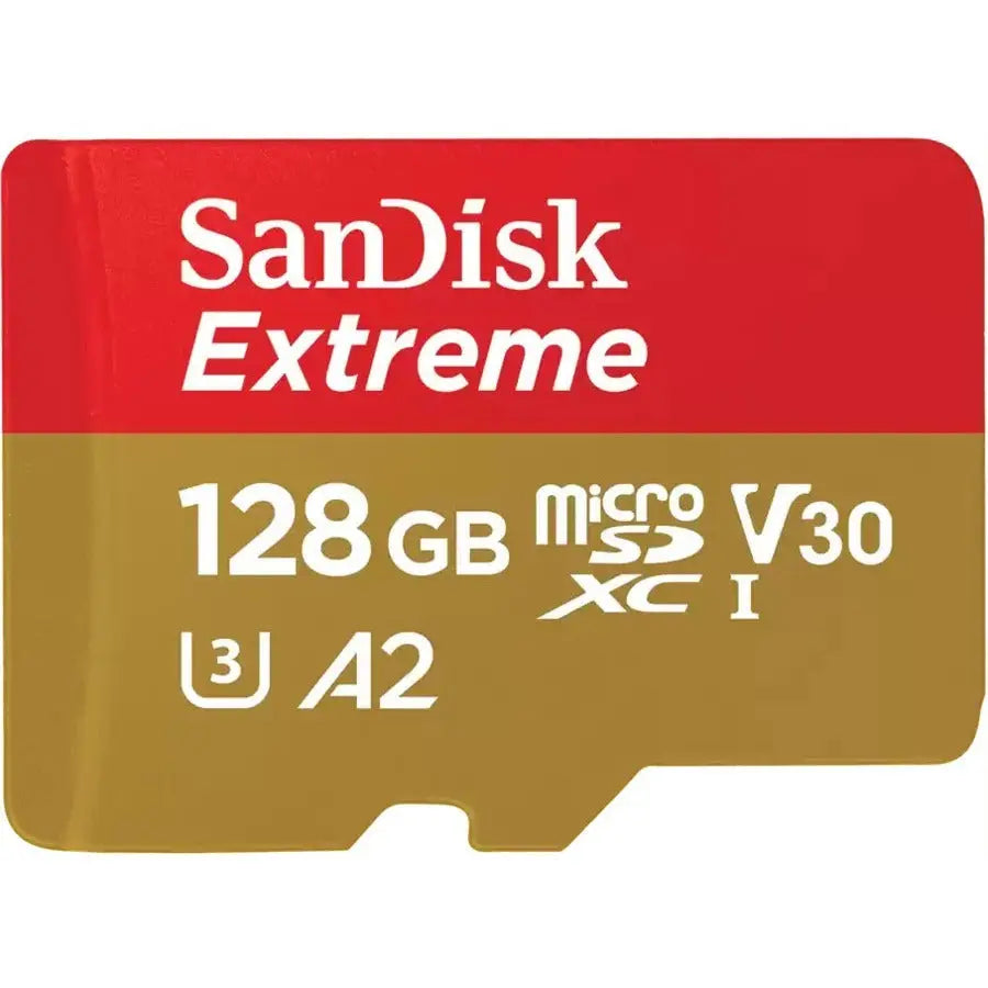 SanDisk Extreme microSDXC UHS-I Card 128GB - Fast Read/Write Speeds for 4K UHD Video and App Performance