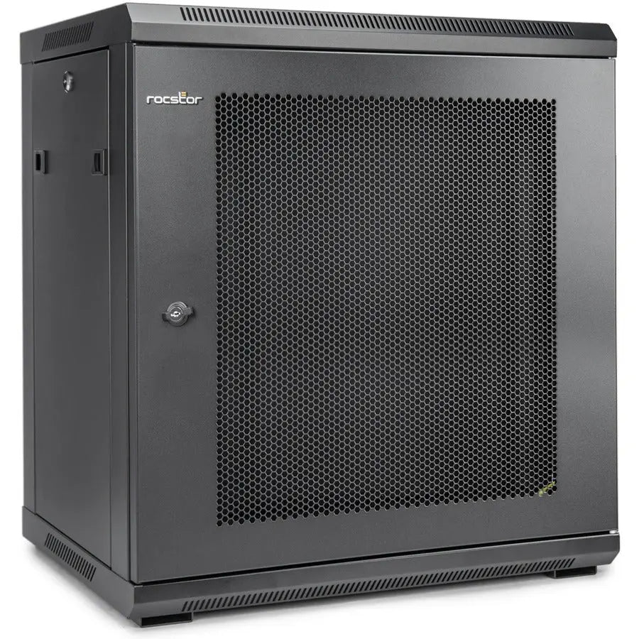 Rocstor SolidRack Wall Mount Rack Enclosure Y10E005-B1, 9U, Black