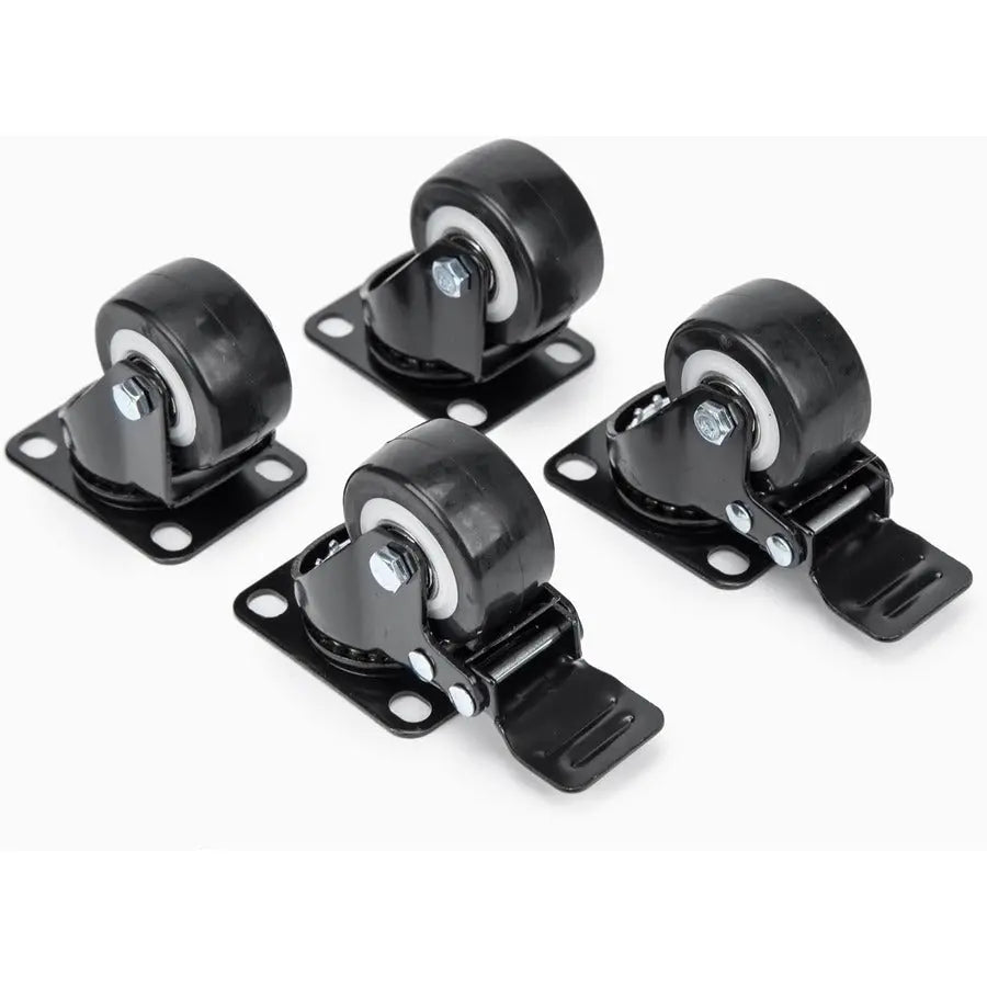 Rocstor Heavy Duty Casters - 4 Pack for Server and Equipment Racks, 50mm x 73mm Bolt Pattern
