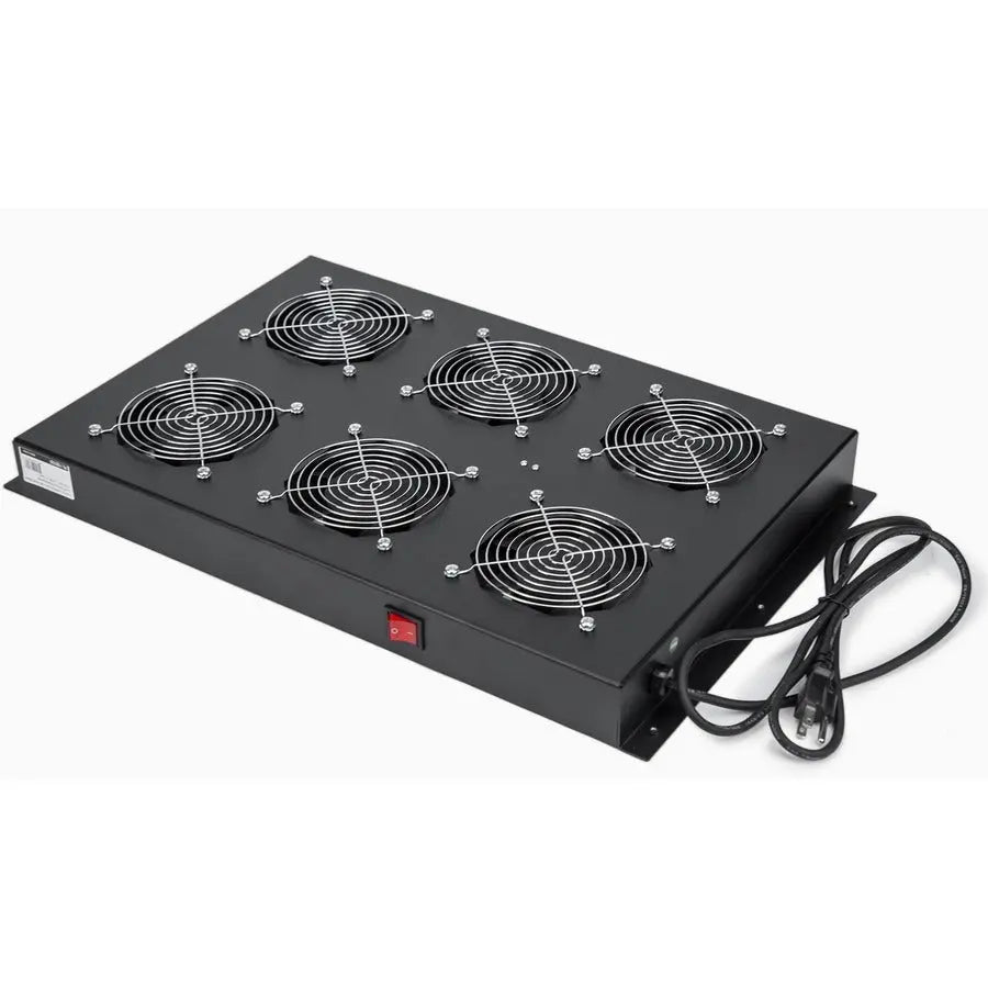 Rocstor SolidRack Fan Tray for R3100 Rack Cabinet – 6 High-Performance 110V Fans with Cable Access
