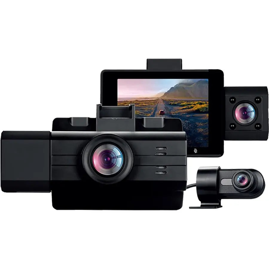 Adesso, Inc GOSP32G Scout Pro 2K 3-Channel Dash Cam with GPS, Wi-Fi, and OBD II Power Cable