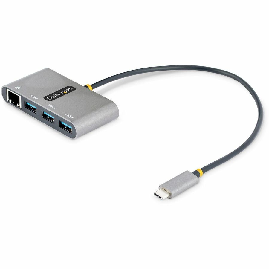 StarTech.com 3-Port USB-C Hub with Ethernet - Portable USB 3.2 Gen 1 Expansion Dock for Laptop and Desktop