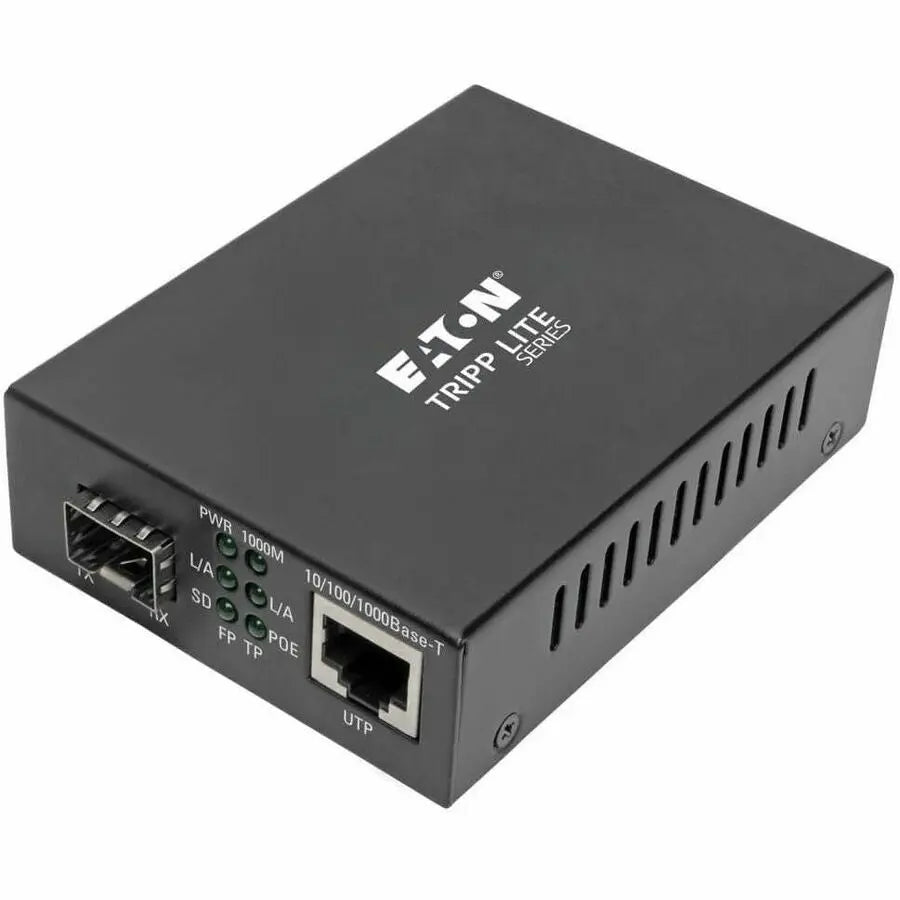 Eaton Tripp Lite Series N785-INT-PSFP Fiber to Ethernet Media Converter with PoE+ Support