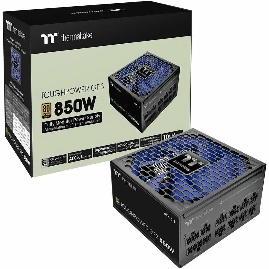 Thermaltake Toughpower GF3 850W Gold Power Supply – TT Premium Edition with PCIe Gen 5.0 Ready and ATX 3.0 Compatibility