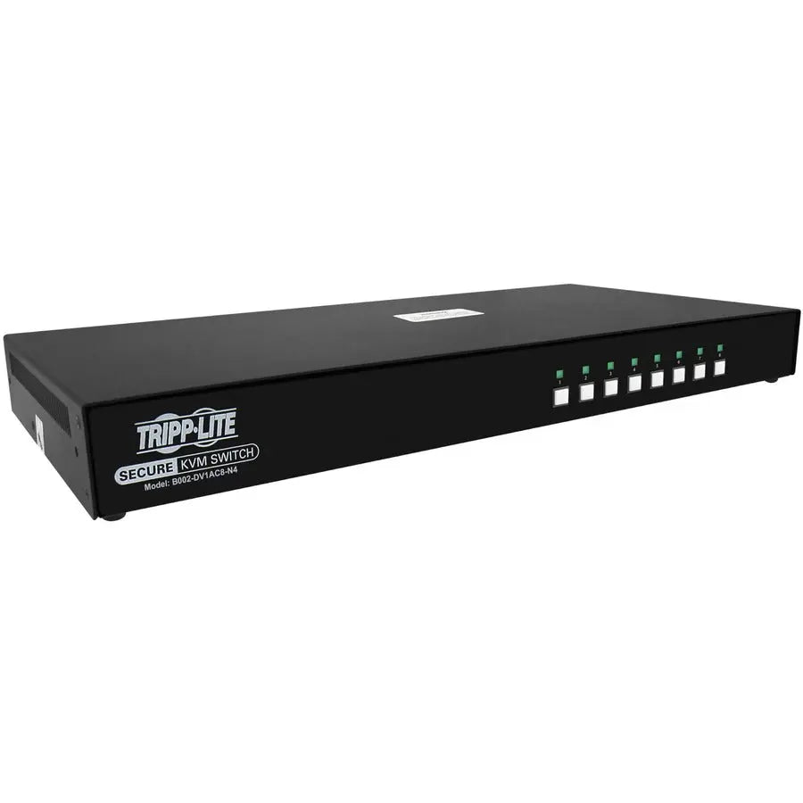 Eaton Tripp Lite Series B002-DV1AC8-N4 8-Port NIAP Certified DVI KVM Switch for Secure Environments