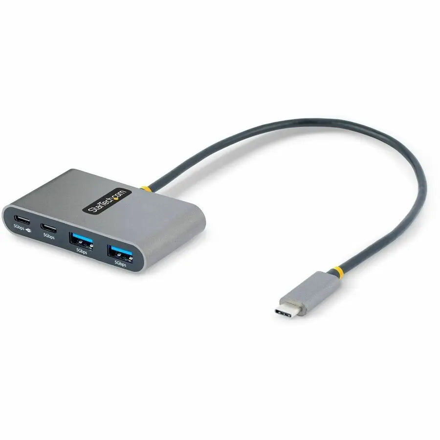 StarTech.com 4-Port USB-C Hub with 100W Power Delivery Pass-Through — Compact Portable USB 3.2 Gen 1 Expansion for Laptops and Tablets