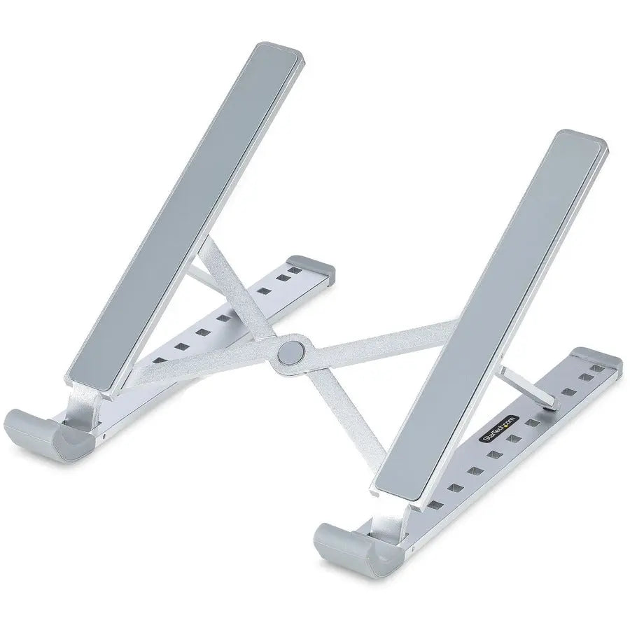 StarTech.com Foldable Laptop Riser Stand – Portable Adjustable Ergonomic Aluminum Laptop and Tablet Stand