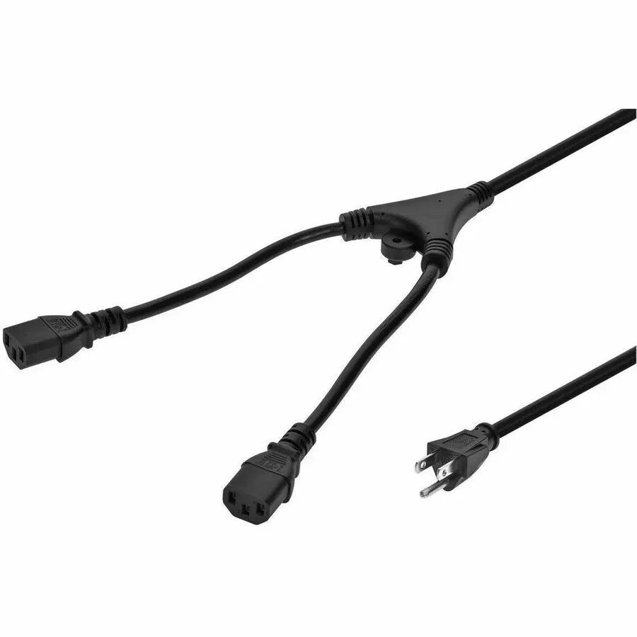 Monoprice Inc Splitter Cord - 3 ft C14 to NEMA 5-15P and IEC 60320 C13 Power Extension Splitter
