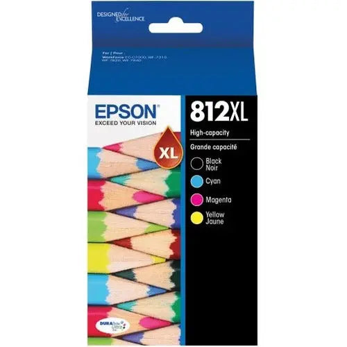 Epson DURABrite Ultra T812XL-XCS High Yield Inkjet Cartridge - Cyan, Black, Yellow, Magenta - Single Pack