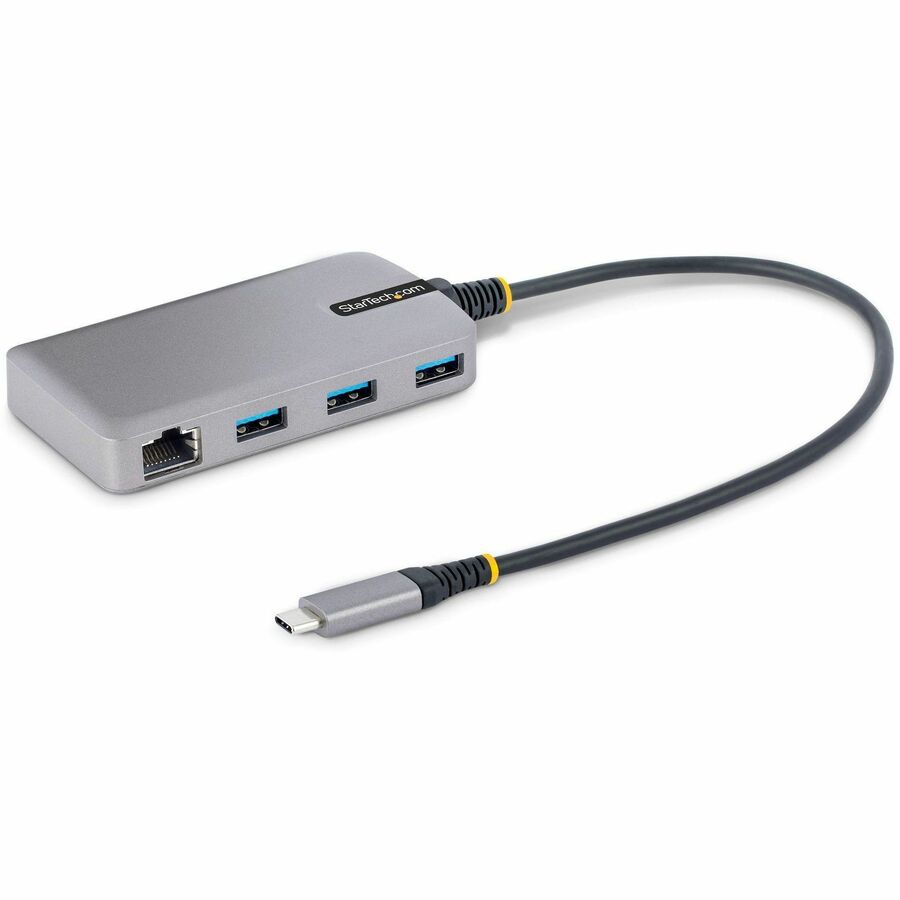StarTech.com USB/Ethernet Combo Hub with 3 USB-A Ports and Gigabit Ethernet - Space Gray