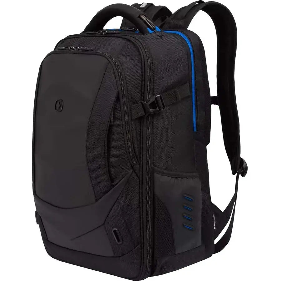 SwissGear 8120 USB Gaming Laptop Backpack – Black, Durable Carrying Case for Gaming Accessories and Laptops up to 17"