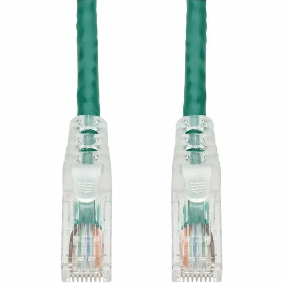 AddOn 4ft Green CAT5E PVC Ethernet Cable with Snagless Clear Boot – TAA Compliant RJ-45 Male to Male by ADDON