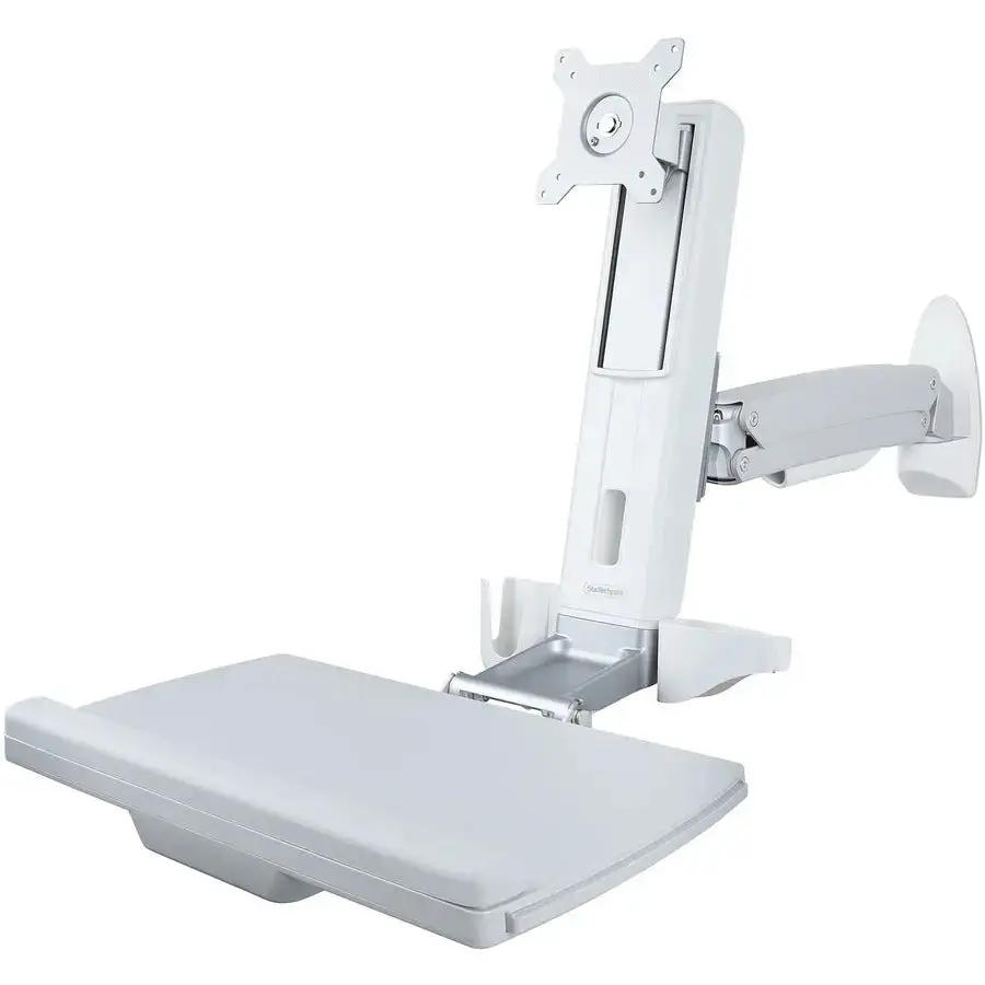 StarTech.com Wall Mount Workstation, Full Motion Sit-Stand Desk with Height Adjustable VESA Monitor Arm for 27-inch Monitors by StarTech.com
