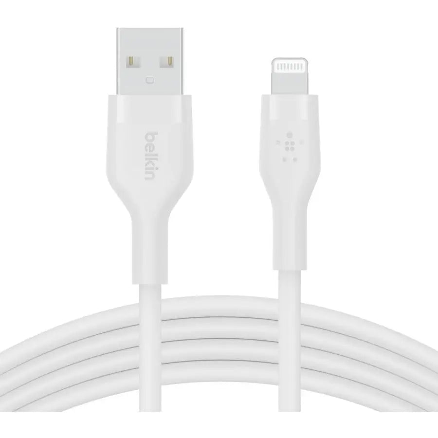 Belkin BOOST&uarr;CHARGE Flex Silicone USB-A to Lightning Cable - 10ft White