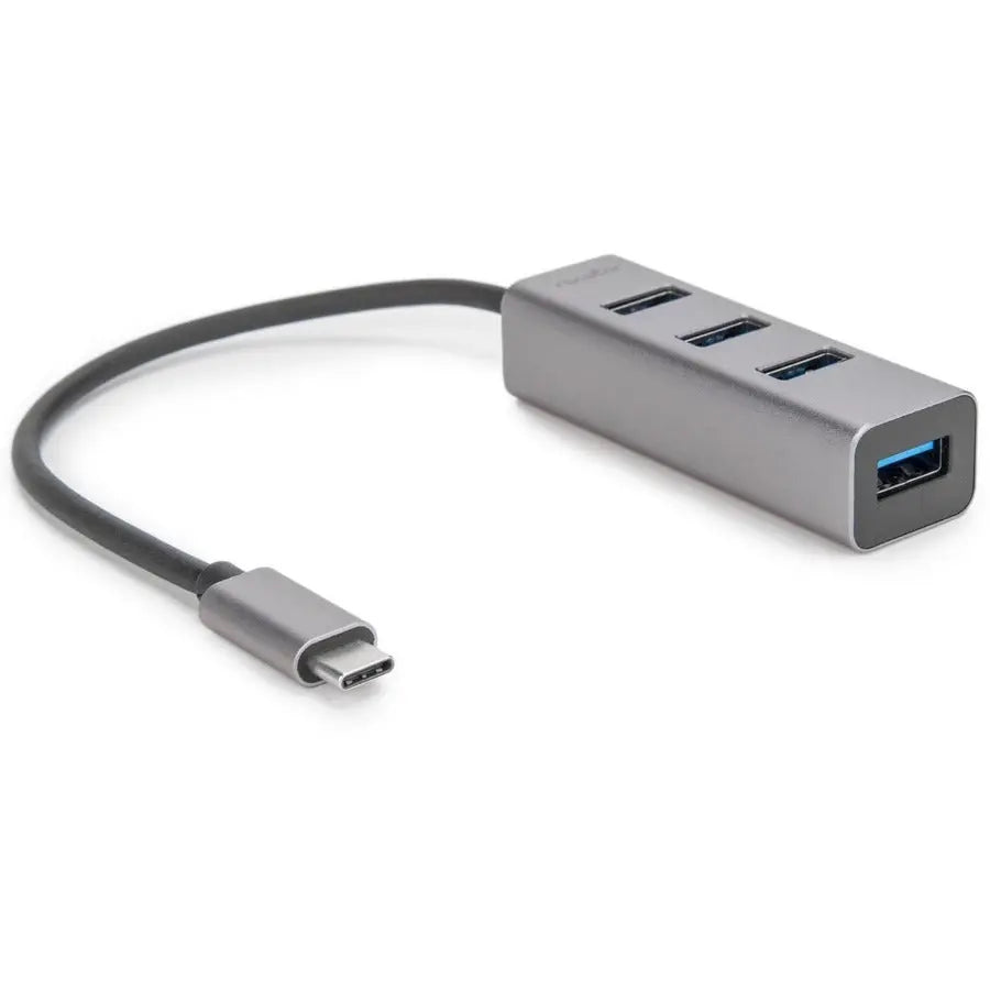 Rocstor Premium Portable 4-Port Aluminum USB-C Hub – USB 3.0 to 4 USB-A Ports for MacBook, Chromebook, Surface