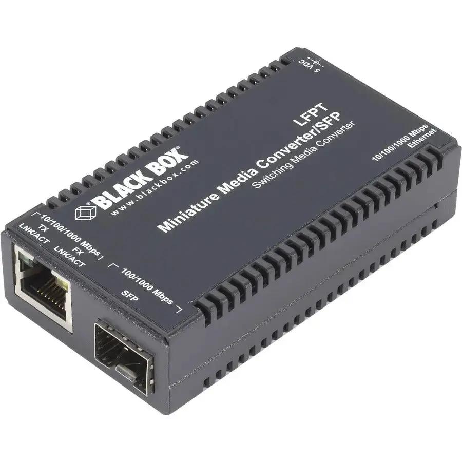 Black Box Multipower Miniature Transceiver/Media Converter LGC135A-R3 for 10/100/1000 Mbps Copper to Fiber Networking by BLACK BOX CORPORATION