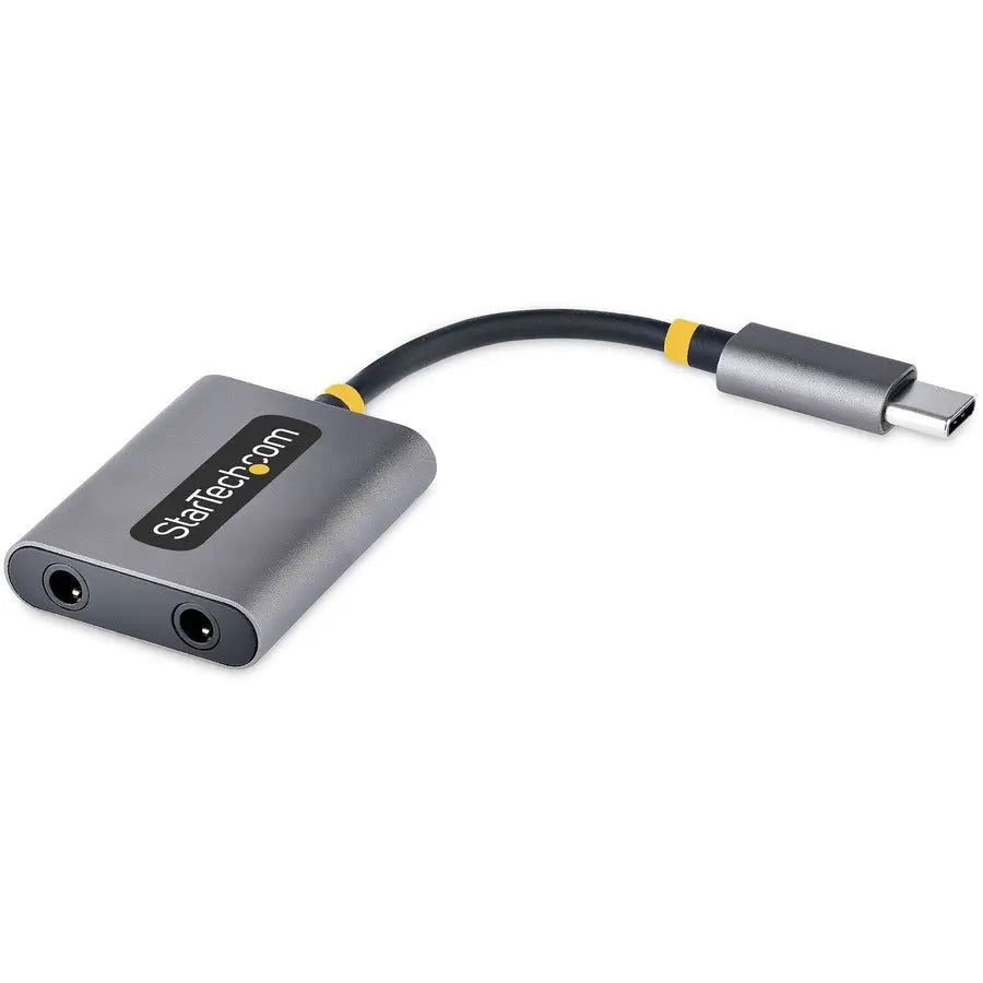 StarTech.com USB-C Headphone Splitter - Dual 3.5mm Audio Adapter with Microphone Support