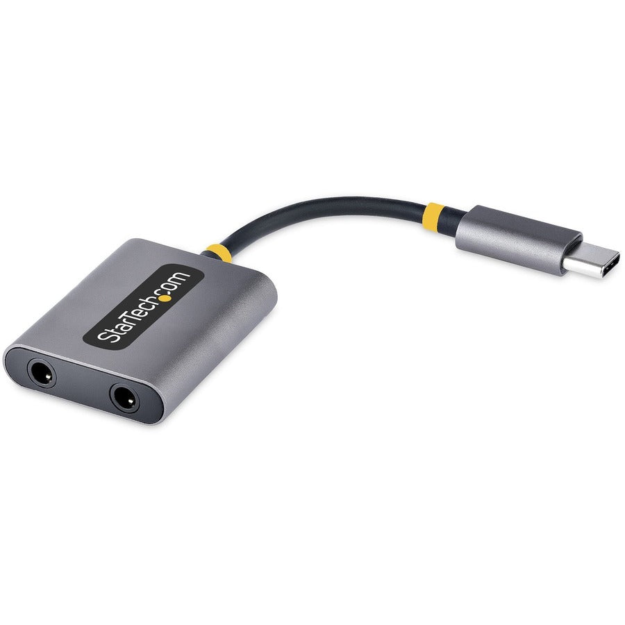 StarTech.com USB-C to Dual 3.5mm Audio Adapter with Microphone Support