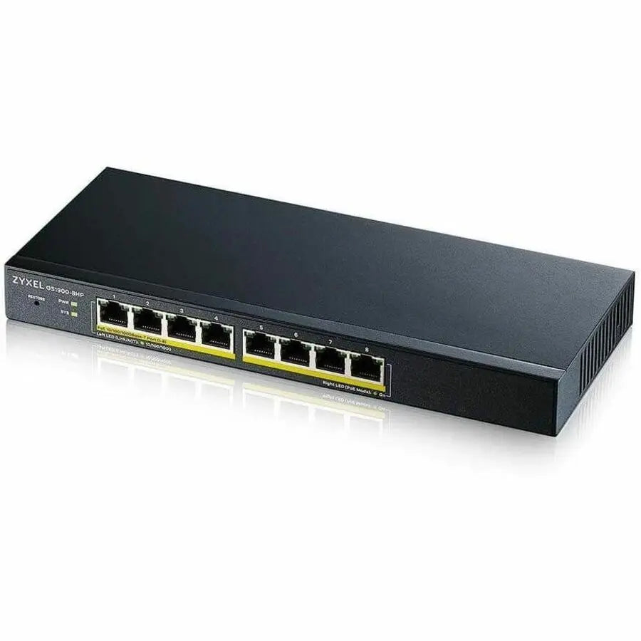 ZYXEL GS1900-8HP REV 03F 8-Port Gigabit PoE Switch for Small Business Networks