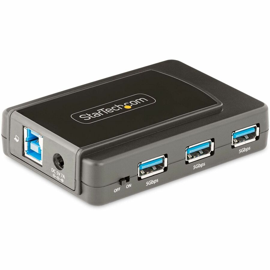 StarTech.com 7-Port USB 3.2 Gen 1 Hub with Power Adapter and On/Off Switch
