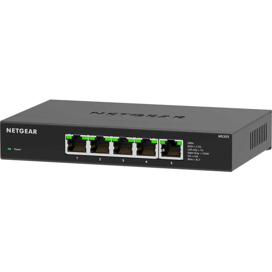Netgear MS305-100NAS 5-Port Multi-Gigabit Ethernet Unmanaged Switch with 2.5G Ports
