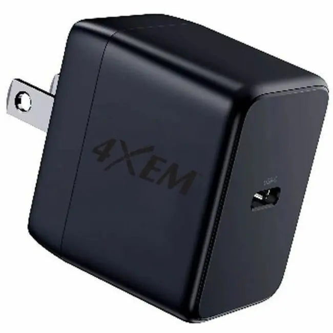 4XEM 25W USB-C Power Adapter for iPhone, iPad, Samsung & USB-C Devices - Black