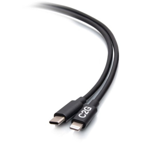 C2G 3ft USB-C Male to Lightning Male Sync and Charging Cable - Black by Legrand Group