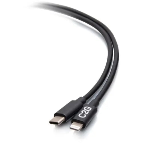 Legrand Group C2G 10ft USB-C Male to Lightning Male Sync and Charging Cable - Black