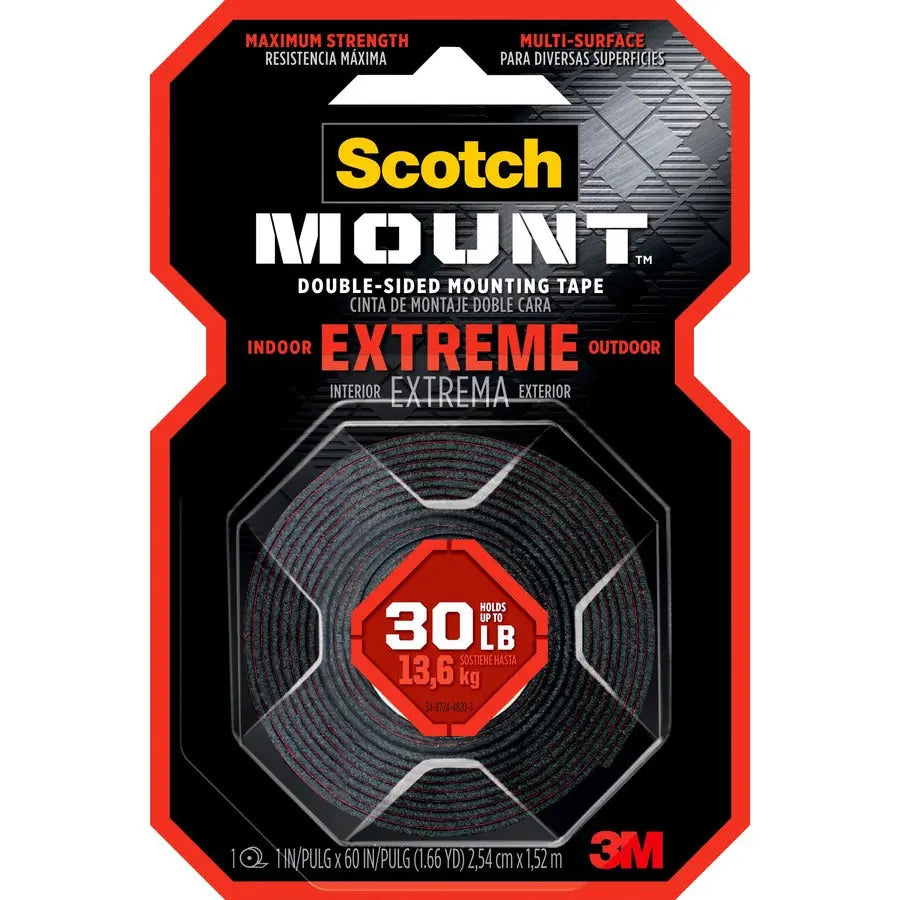 Scotch-Mount Extreme Double-Sided Mounting Tape by 3M – Heavy Duty Indoor and Outdoor Adhesive for Up to 30 lb