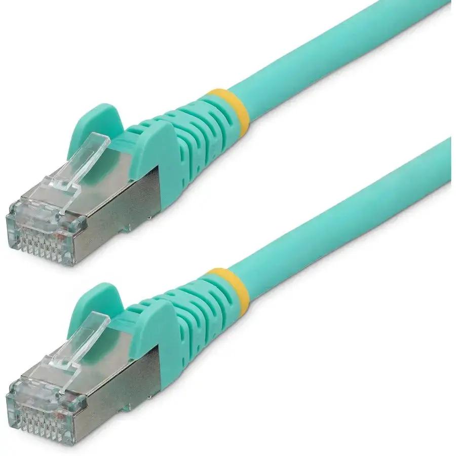 StarTech.com 5ft CAT6A LSZH Ethernet Cable with Shielded RJ45 Connectors, Aqua, 10Gbps, 100W PoE++ by StarTech.com