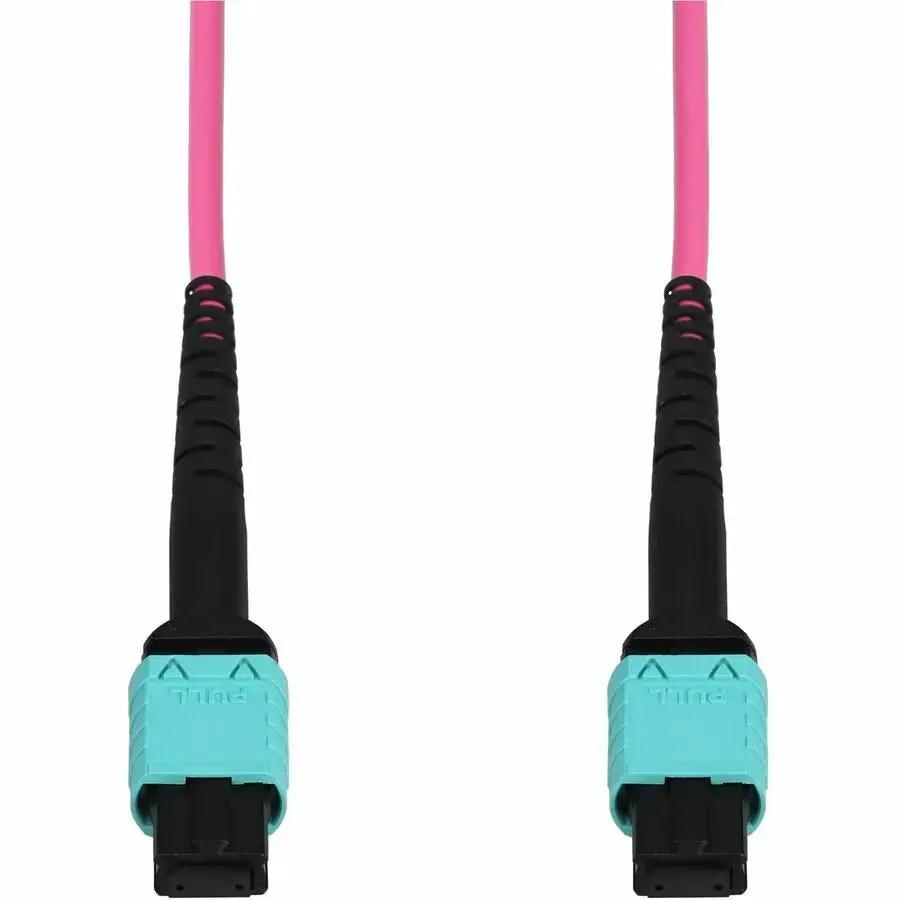 AddOn 30m MPO/UPC to MPO/UPC Magenta OM4 OFNR Riser-Rated Fiber Patch Cable, 12-Strand Multi-Mode by AddOn